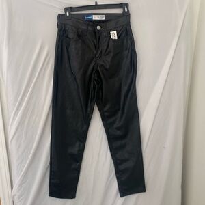 Old Navy OG Leather pleather zip pants NWT size 0